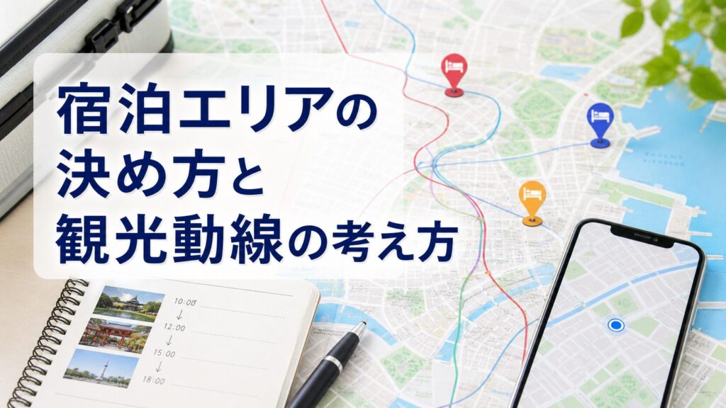 宿泊エリアの決め方と観光動線の考え方のアイキャッチ画像
